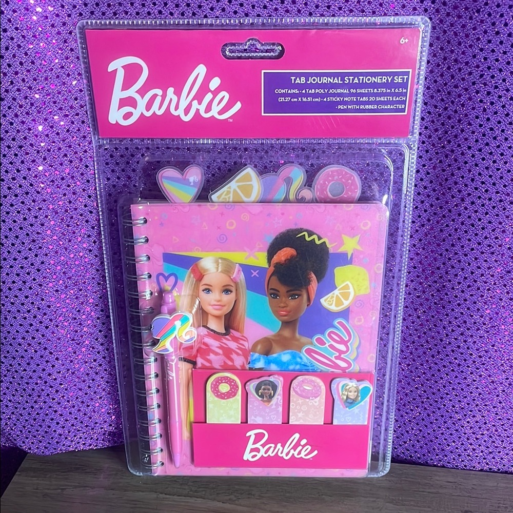 Barbie Pink Tab Journal Stationery Set
